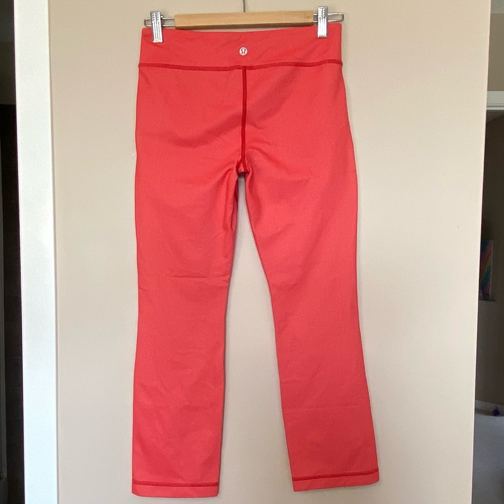 Lululemon PYB Pant - Red - Coral Size 6 Straight Leg Ankle Length Legging - Picture 10 of 15